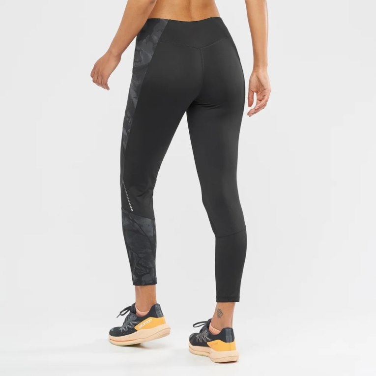 Calça Legging Salomon Cross Run 25'' Feminino Pretas | PT Z98260